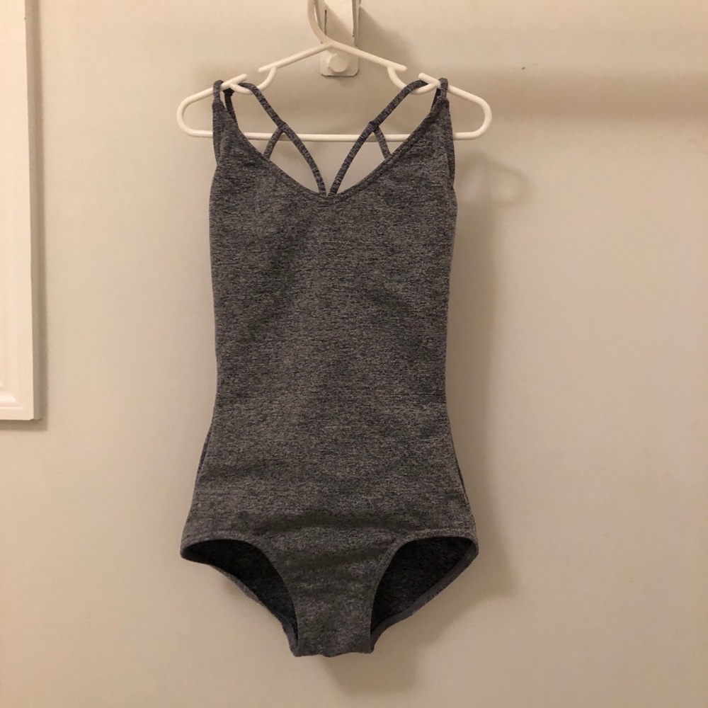 NWOT Capezio Gray Crisscross Ballet Leotard